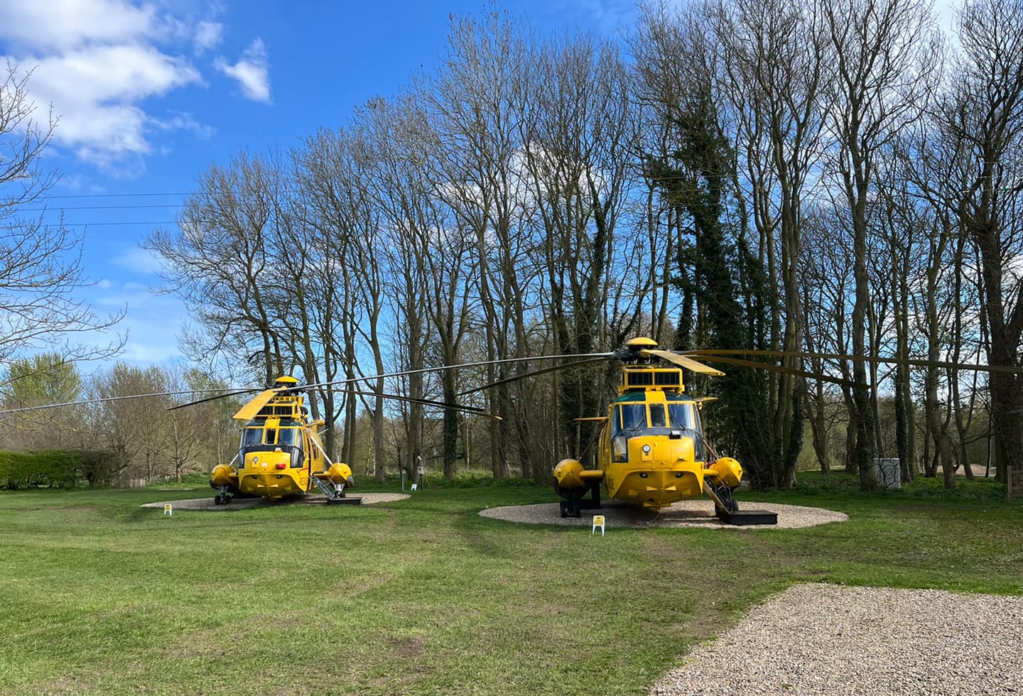 Helicopter glamping site